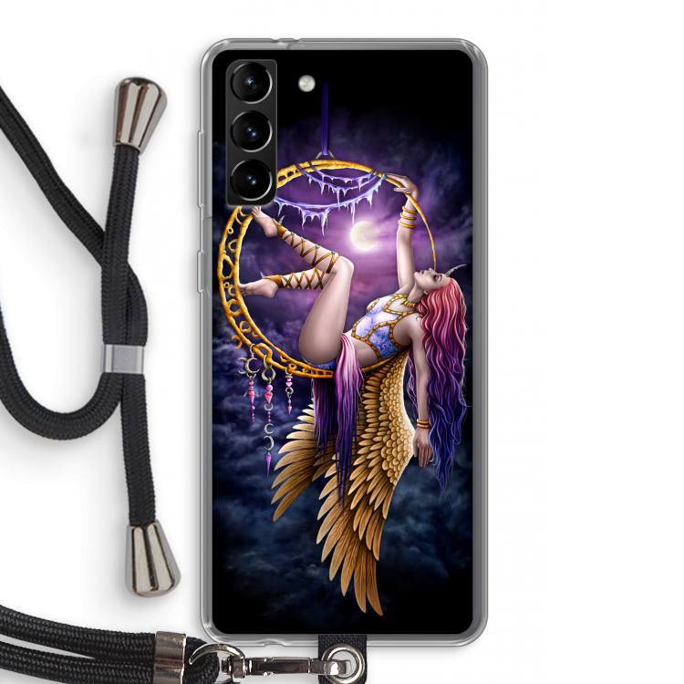 Aerial Angel: Samsung Galaxy S21 Plus Transparant Hoesje met koord