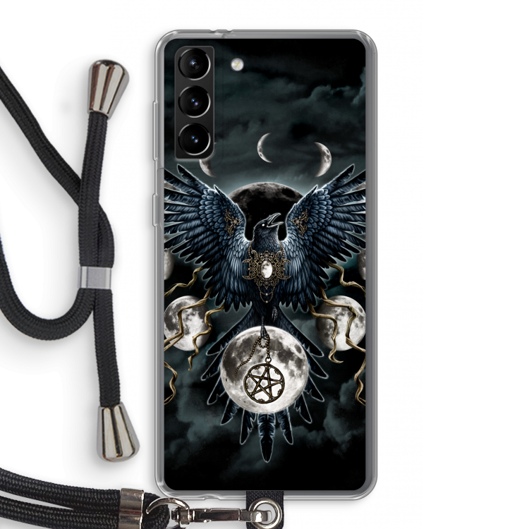 Sinister Wings: Samsung Galaxy S21 Plus Transparant Hoesje met koord
