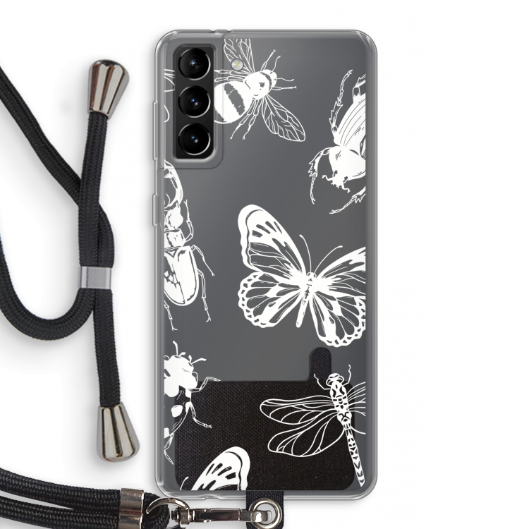 Tiny Bugs: Samsung Galaxy S21 Plus Transparant Hoesje met koord
