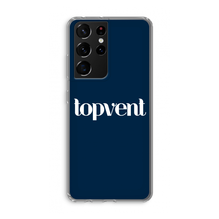 Topvent Navy: Samsung Galaxy S21 Ultra Transparant Hoesje