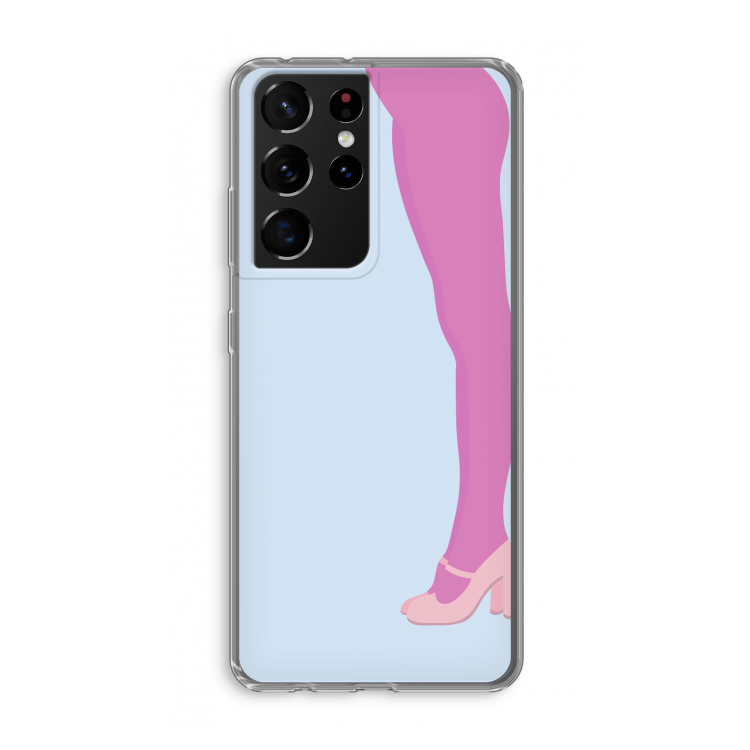 Pink panty: Samsung Galaxy S21 Ultra Transparant Hoesje