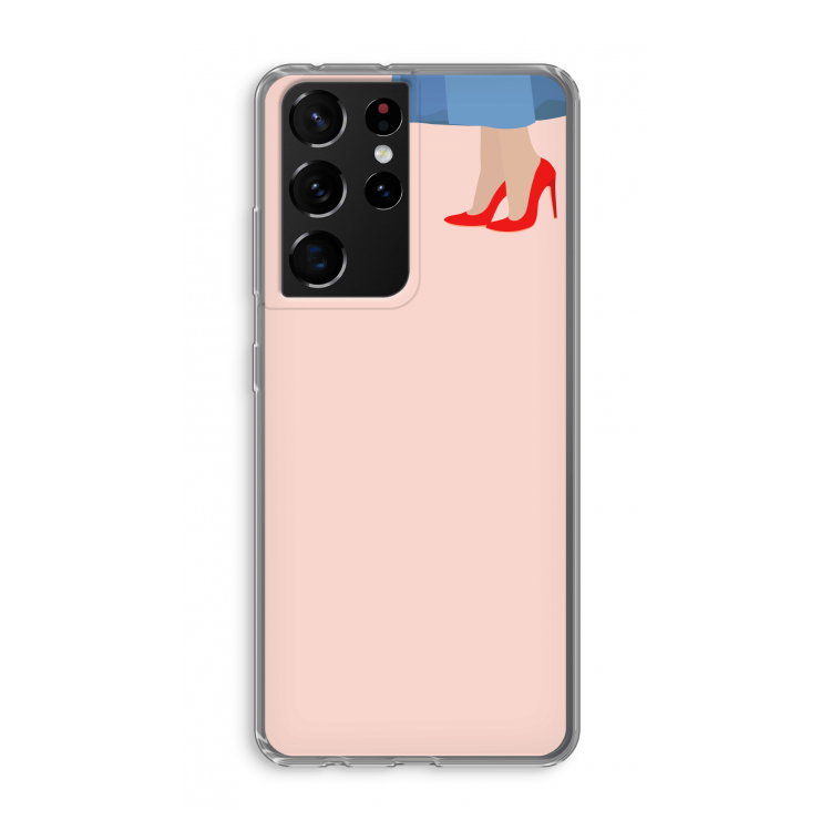 High heels: Samsung Galaxy S21 Ultra Transparant Hoesje