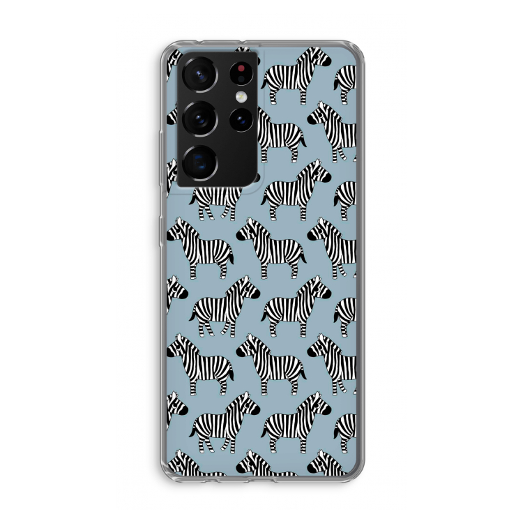 Zebra: Samsung Galaxy S21 Ultra Transparant Hoesje