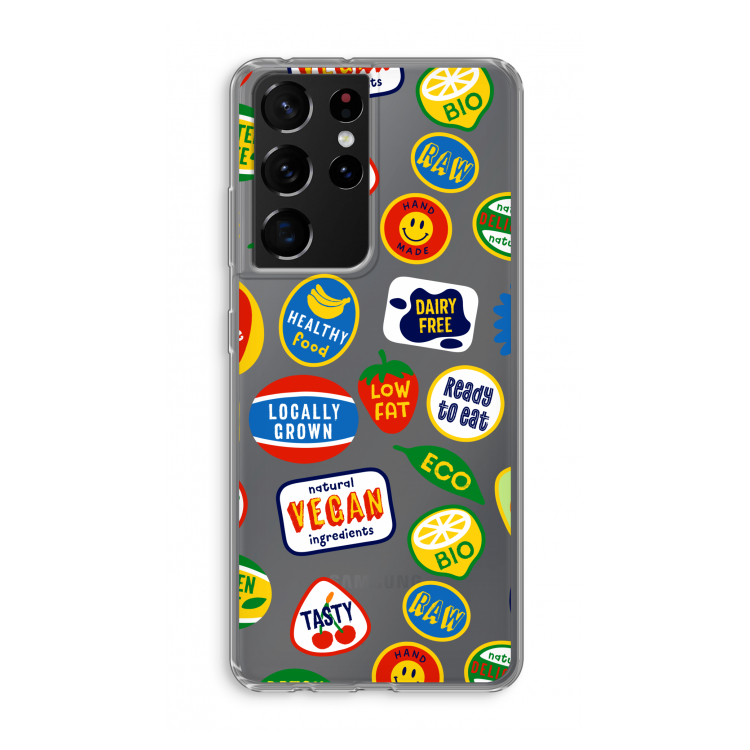 Fruitsticker: Samsung Galaxy S21 Ultra Transparant Hoesje