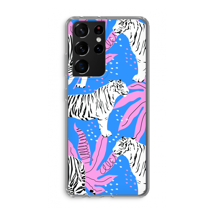 Tijger: Samsung Galaxy S21 Ultra Transparant Hoesje