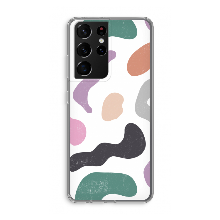 Memphis Shapes: Samsung Galaxy S21 Ultra Transparant Hoesje