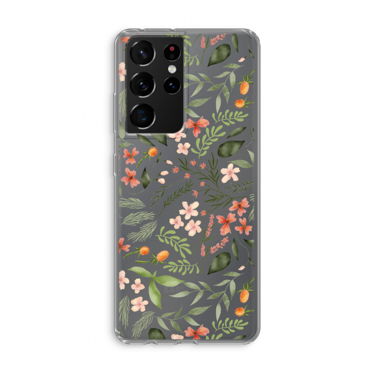 Sweet little flowers: Samsung Galaxy S21 Ultra Transparant Hoesje