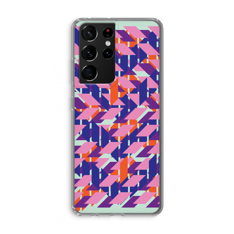 Skew Blush 3: Samsung Galaxy S21 Ultra Transparant Hoesje