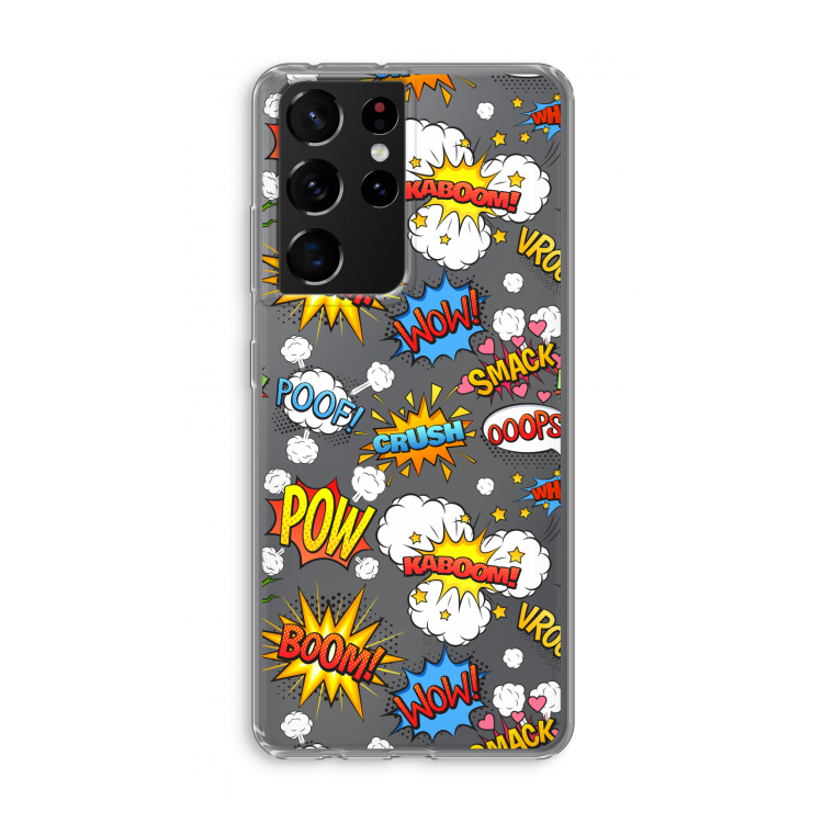 Pow Smack: Samsung Galaxy S21 Ultra Transparant Hoesje