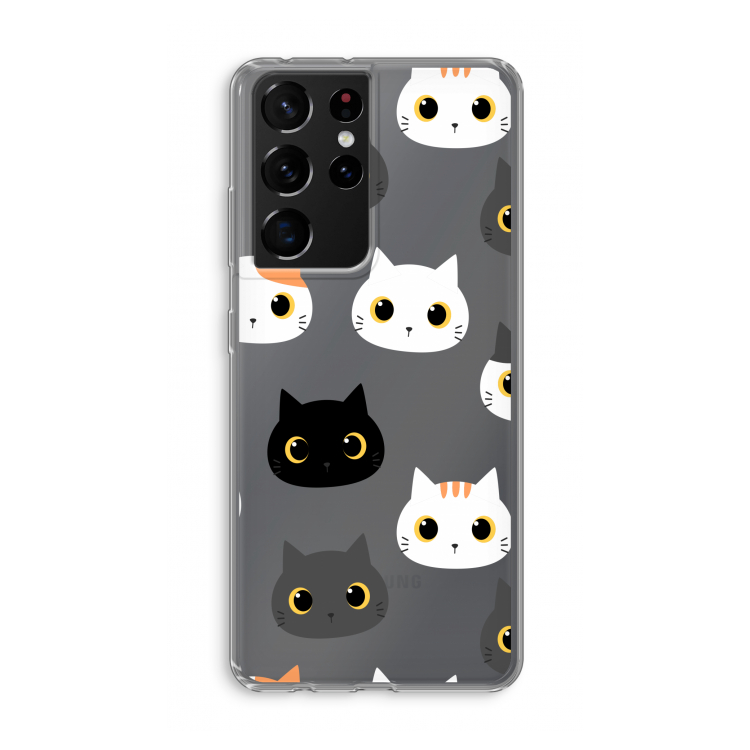 Katten: Samsung Galaxy S21 Ultra Transparant Hoesje