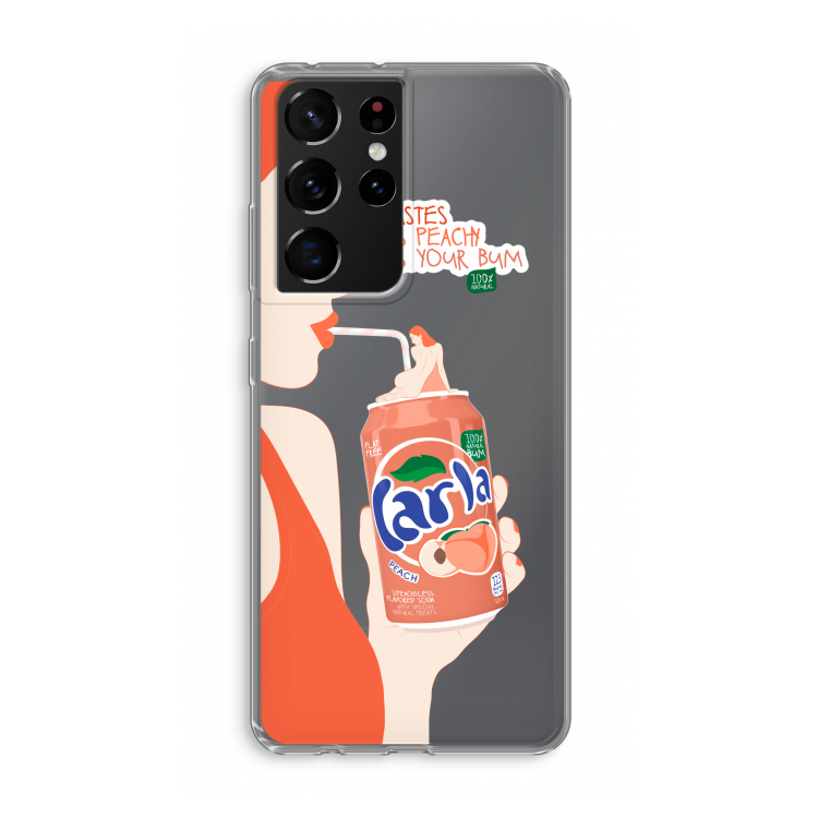 Peach please!: Samsung Galaxy S21 Ultra Transparant Hoesje