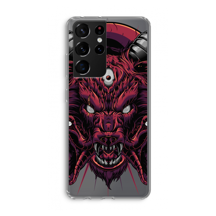 Hell Hound and Serpents: Samsung Galaxy S21 Ultra Transparant Hoesje