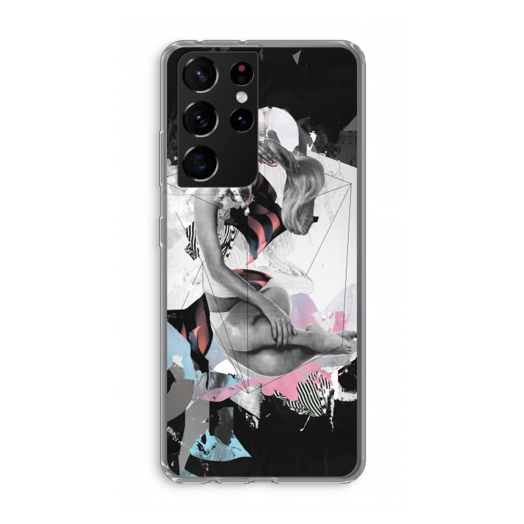 Camouflage de sommeil: Samsung Galaxy S21 Ultra Transparant Hoesje