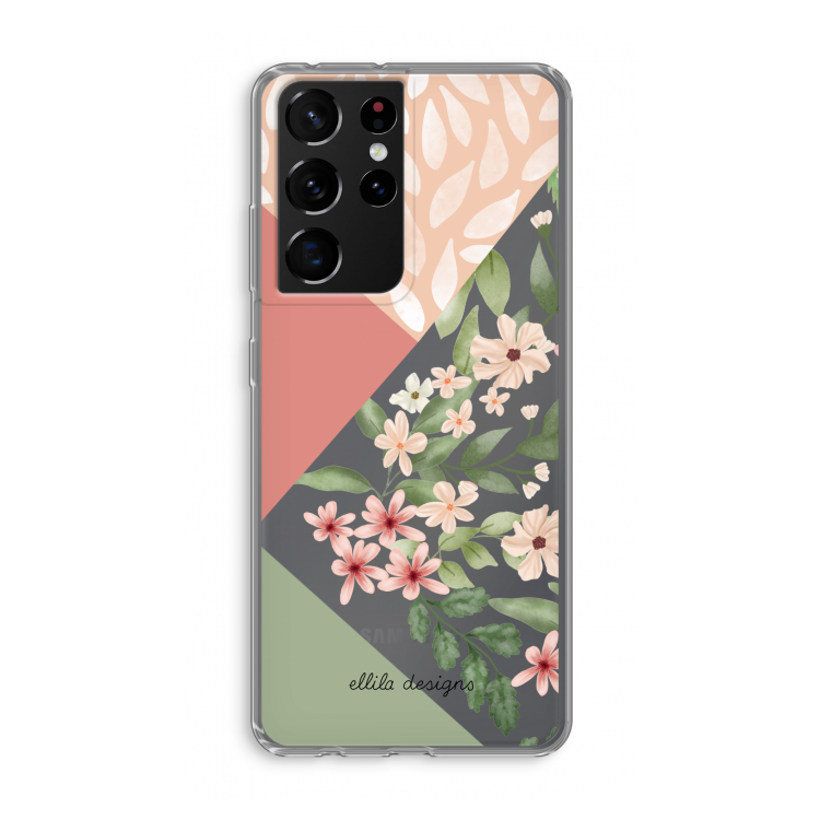Sweet heaven geometrics: Samsung Galaxy S21 Ultra Transparant Hoesje