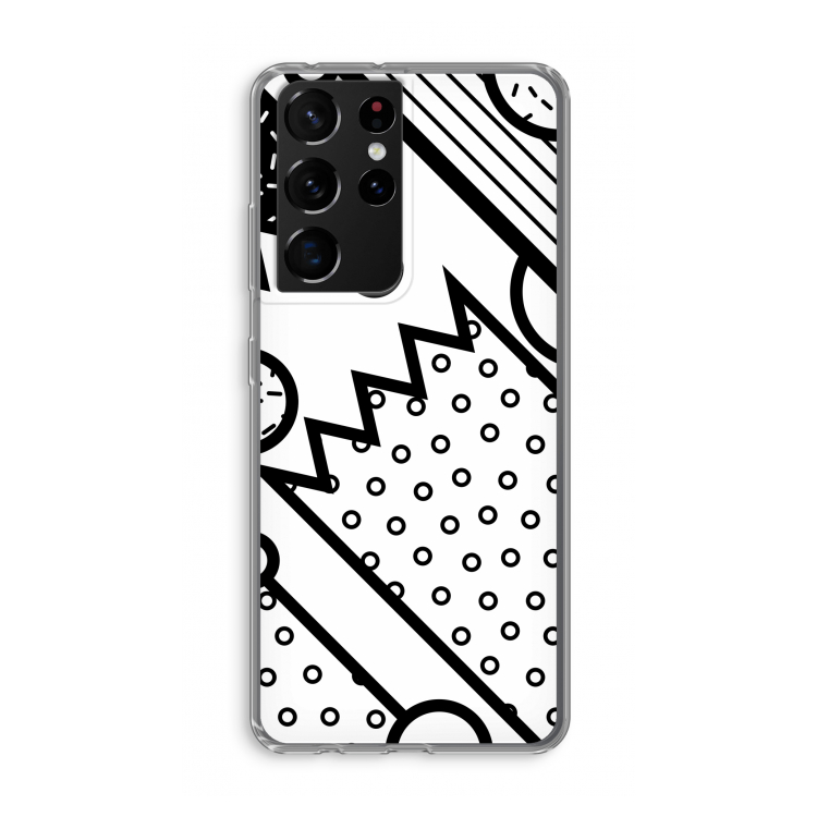 Pop Art #4: Samsung Galaxy S21 Ultra Transparant Hoesje