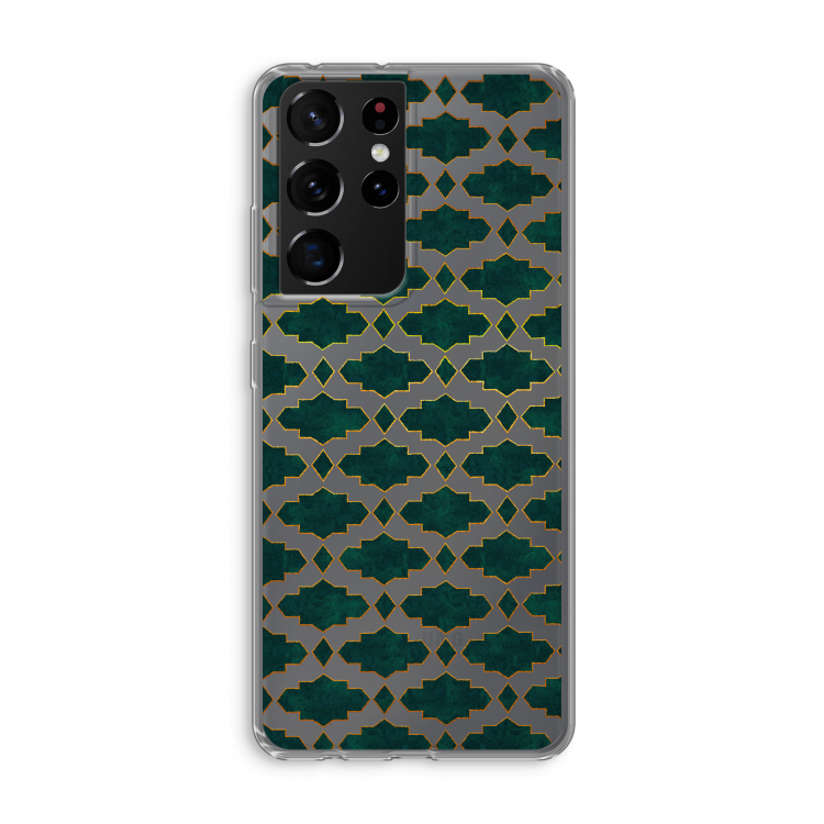 Moroccan tiles: Samsung Galaxy S21 Ultra Transparant Hoesje