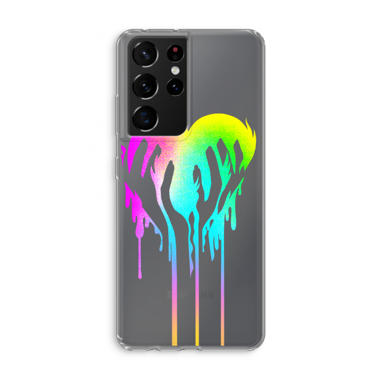 Hold My Heart: Samsung Galaxy S21 Ultra Transparant Hoesje