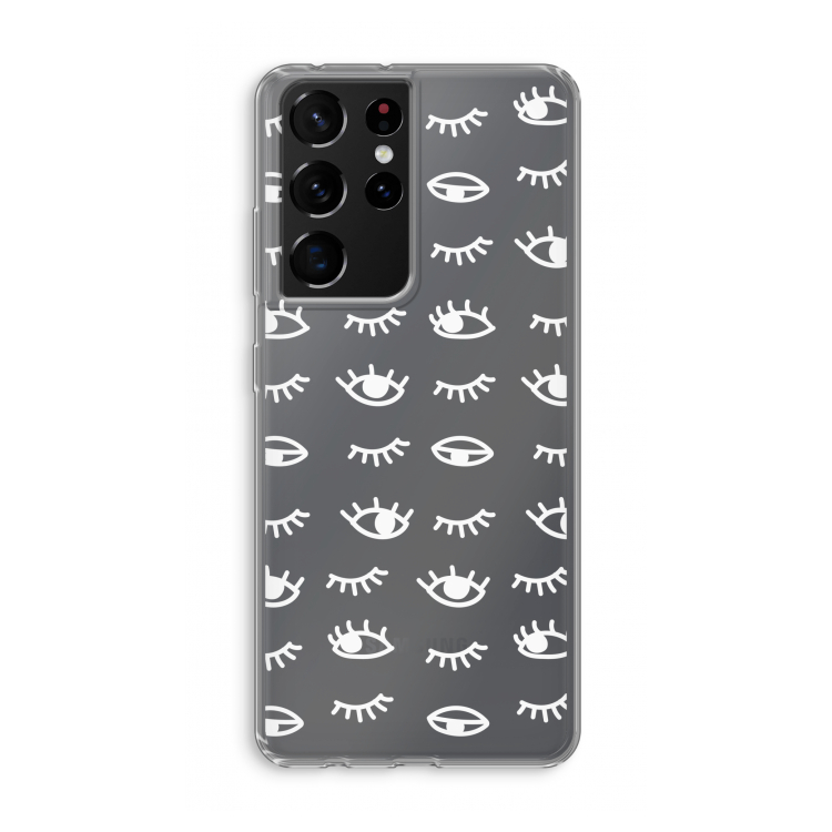 Eye pattern #3: Samsung Galaxy S21 Ultra Transparant Hoesje