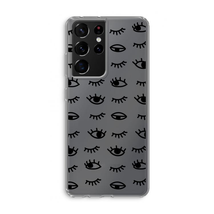 Eye pattern #2: Samsung Galaxy S21 Ultra Transparant Hoesje