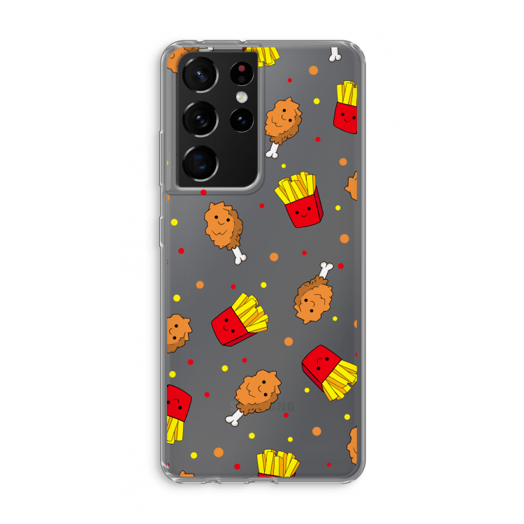 Chicken 'n Fries: Samsung Galaxy S21 Ultra Transparant Hoesje