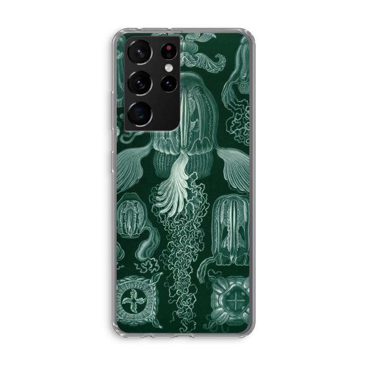 Haeckel Cubomedusae: Samsung Galaxy S21 Ultra Transparant Hoesje
