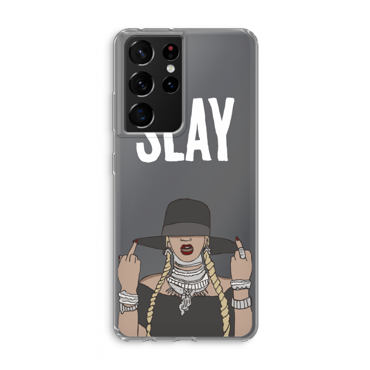 Slay All Day: Samsung Galaxy S21 Ultra Transparant Hoesje