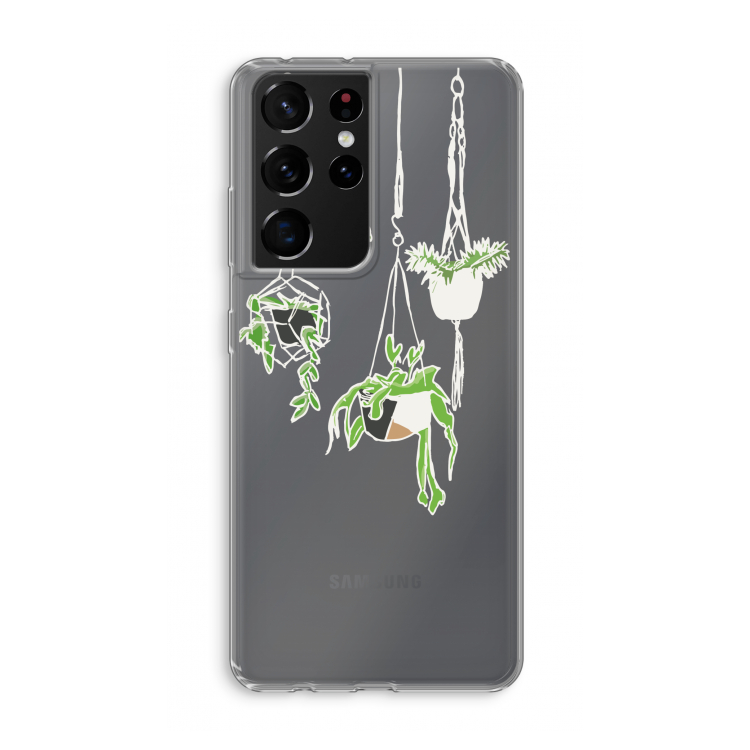 Hang In There: Samsung Galaxy S21 Ultra Transparant Hoesje