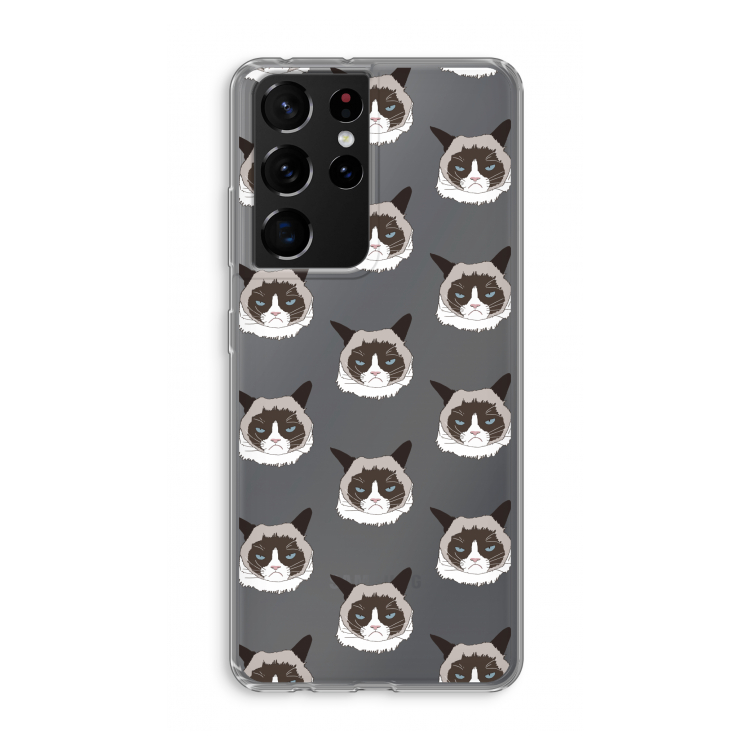 It's a Purrr Case: Samsung Galaxy S21 Ultra Transparant Hoesje