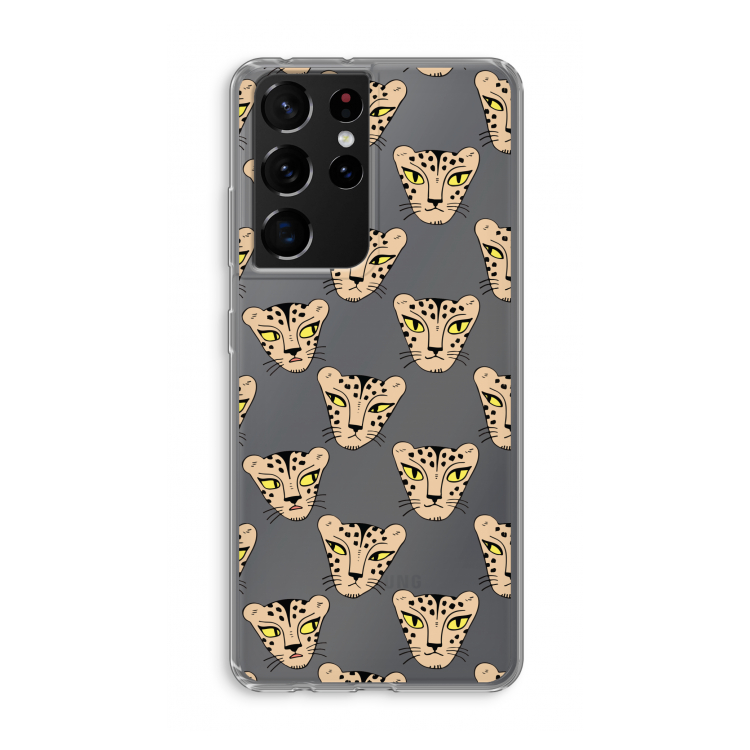 Tijger: Samsung Galaxy S21 Ultra Transparant Hoesje