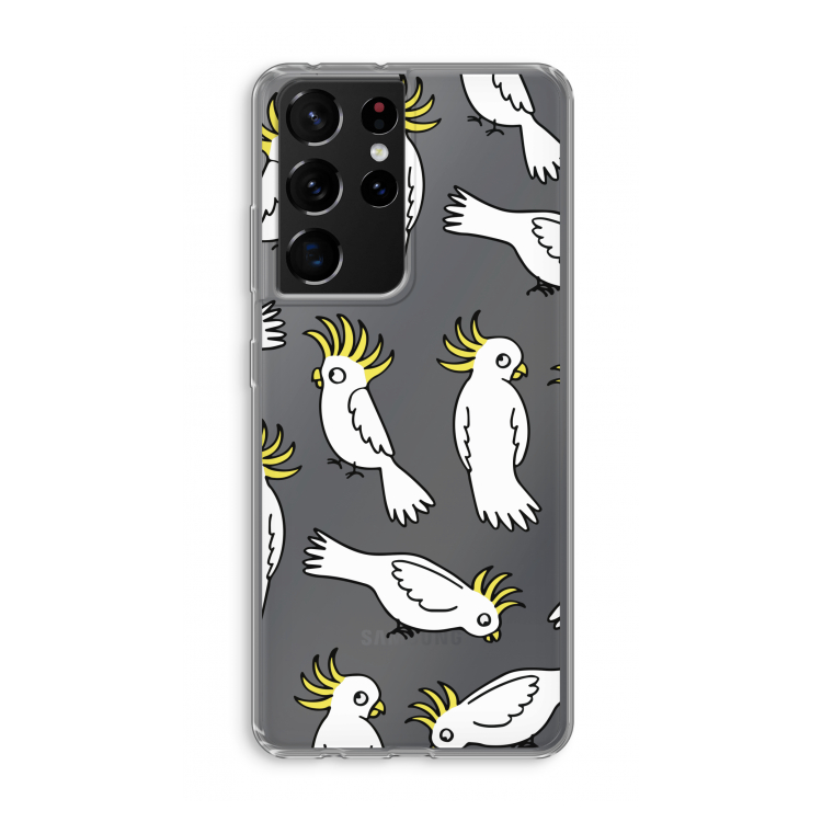 Papegaai: Samsung Galaxy S21 Ultra Transparant Hoesje