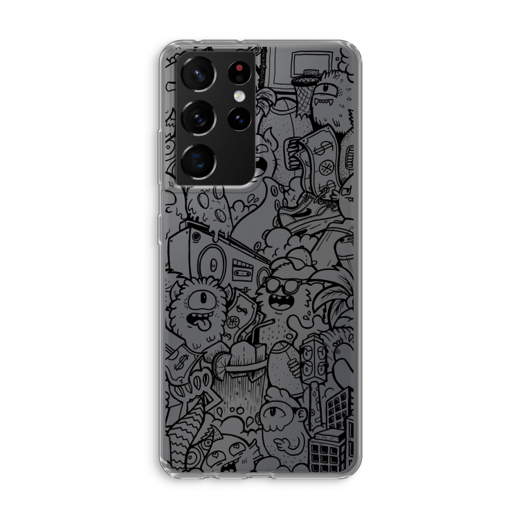 Vexx Black City : Samsung Galaxy S21 Ultra Transparant Hoesje
