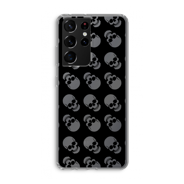 Musketon Skulls: Samsung Galaxy S21 Ultra Transparant Hoesje