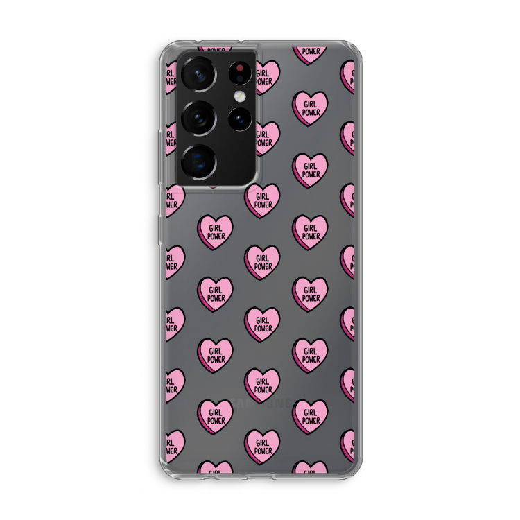 GIRL POWER: Samsung Galaxy S21 Ultra Transparant Hoesje