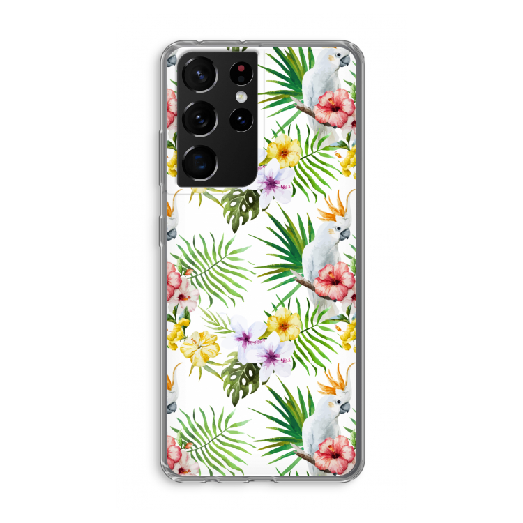 Gele kuif: Samsung Galaxy S21 Ultra Transparant Hoesje