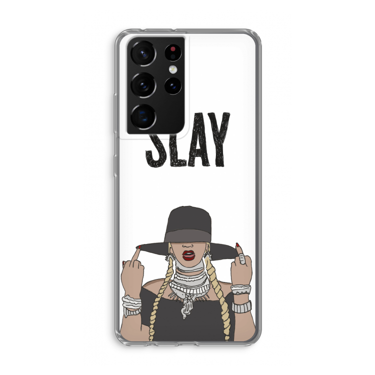Slay All Day: Samsung Galaxy S21 Ultra Transparant Hoesje