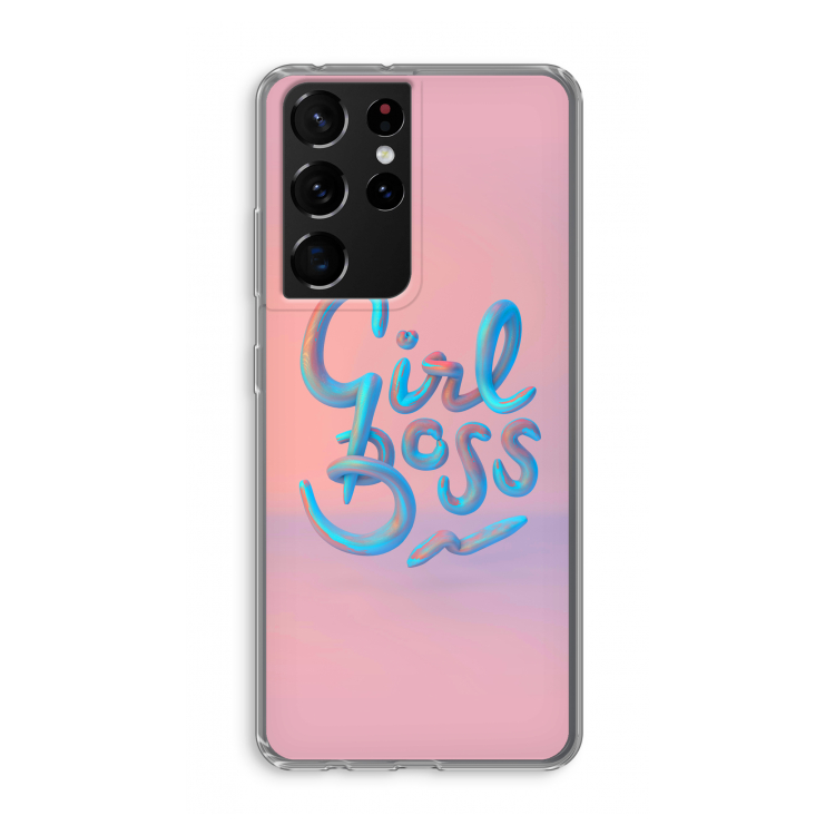 Girl boss: Samsung Galaxy S21 Ultra Transparant Hoesje