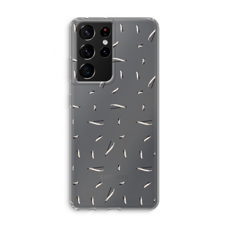 Hipster stripes: Samsung Galaxy S21 Ultra Transparant Hoesje
