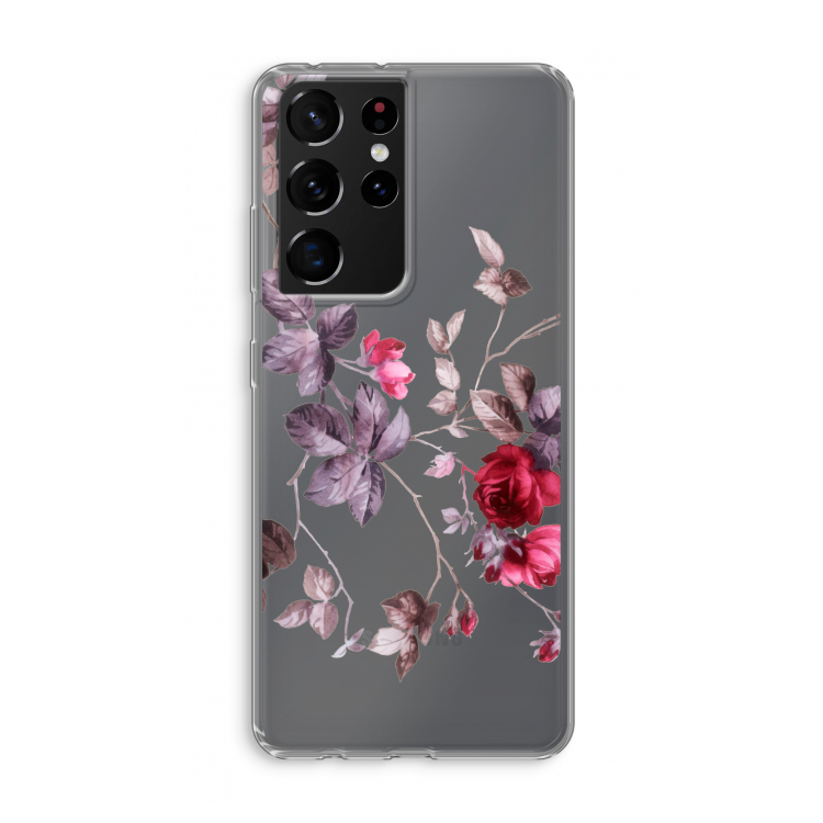 Mooie bloemen: Samsung Galaxy S21 Ultra Transparant Hoesje