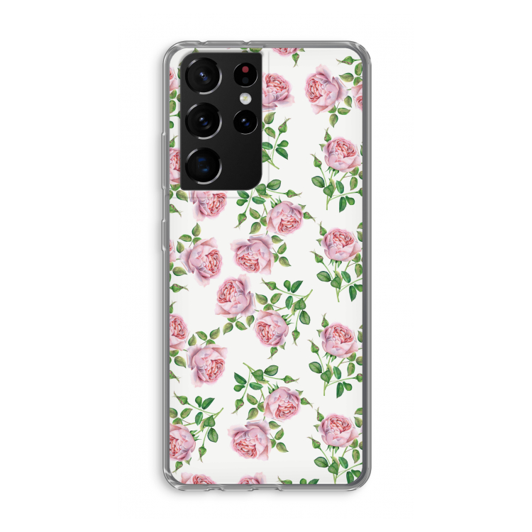 Kleine roosjes: Samsung Galaxy S21 Ultra Transparant Hoesje