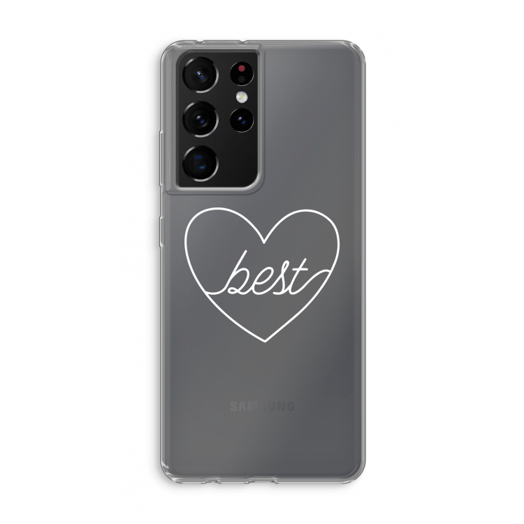 Best heart pastel: Samsung Galaxy S21 Ultra Transparant Hoesje