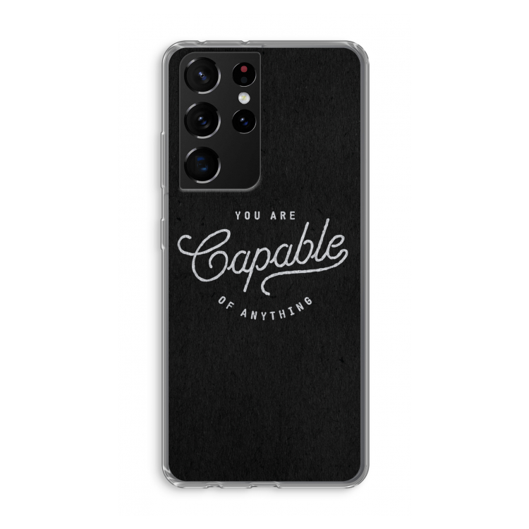 Capable: Samsung Galaxy S21 Ultra Transparant Hoesje