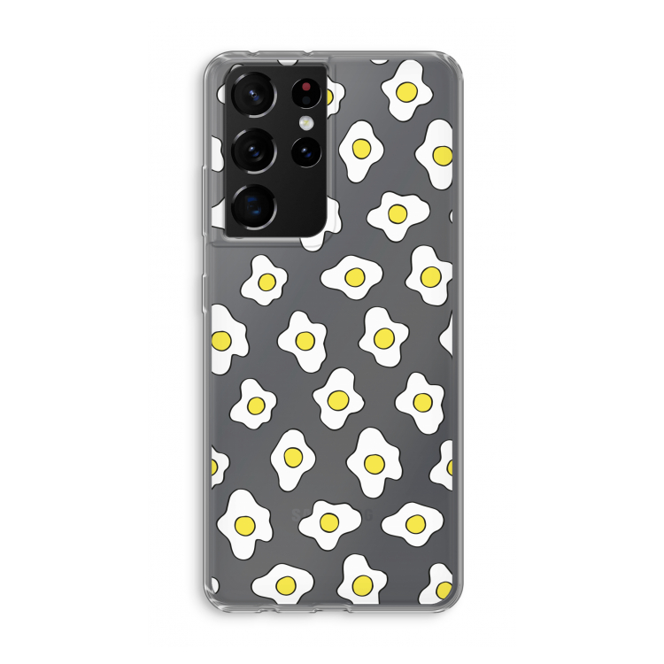 Spiegeleitjes: Samsung Galaxy S21 Ultra Transparant Hoesje