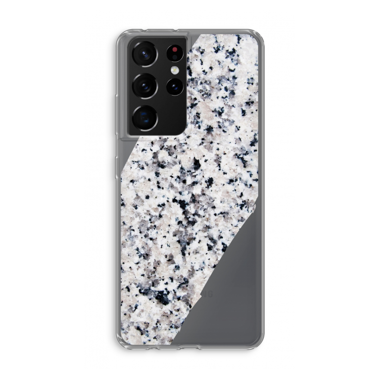 Gespikkelde marmer: Samsung Galaxy S21 Ultra Transparant Hoesje