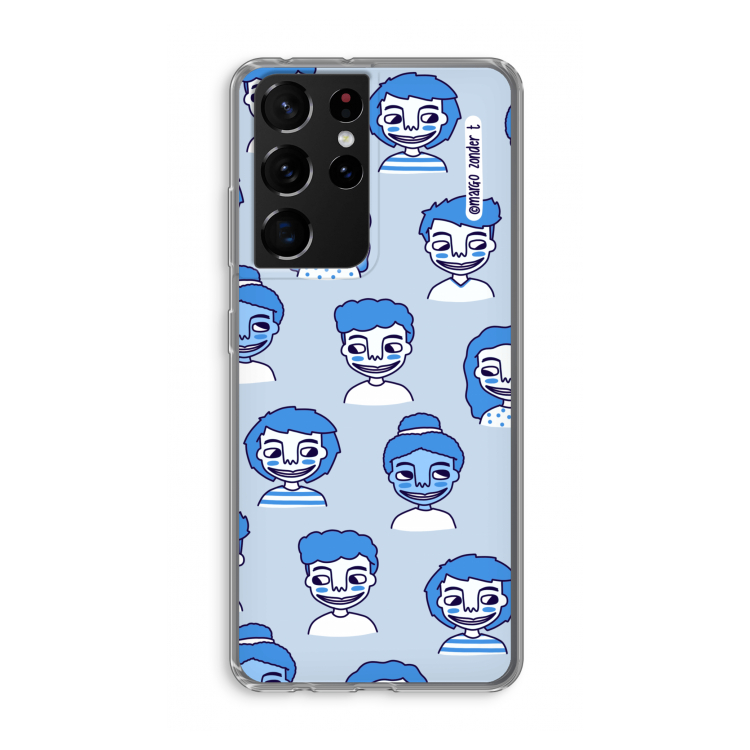 Gezichtjes: Samsung Galaxy S21 Ultra Transparant Hoesje