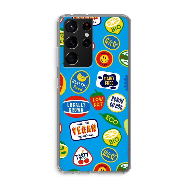 Fruitsticker: Samsung Galaxy S21 Ultra Transparant Hoesje