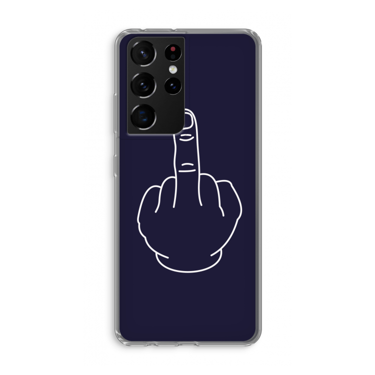 F**k U: Samsung Galaxy S21 Ultra Transparant Hoesje