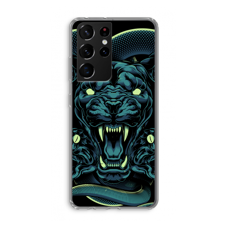Cougar and Vipers: Samsung Galaxy S21 Ultra Transparant Hoesje