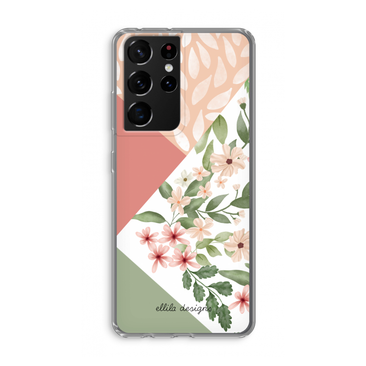 Sweet heaven geometrics: Samsung Galaxy S21 Ultra Transparant Hoesje