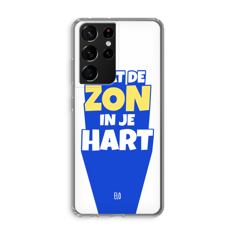 Laat de zon in je hart: Samsung Galaxy S21 Ultra Transparant Hoesje