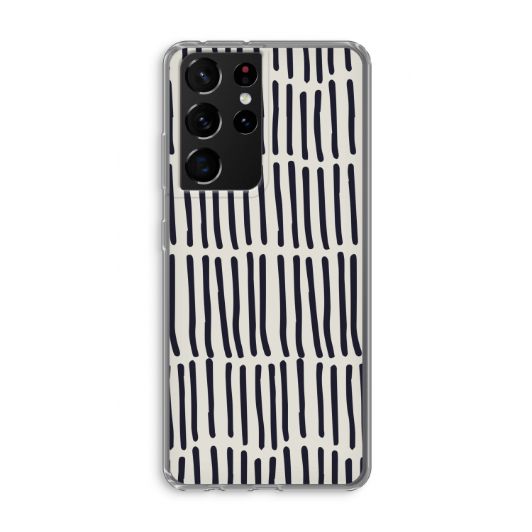 Moroccan stripes: Samsung Galaxy S21 Ultra Transparant Hoesje